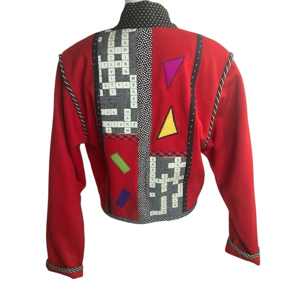 Vintage Lynn Murray  Wool Art to Wear Cropped Jacket - Picture 2 of 16